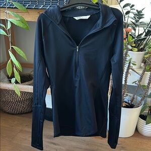Black Half-Zip Athletic Pullover